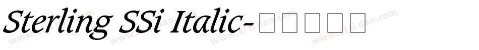 Sterling SSi Italic字体转换